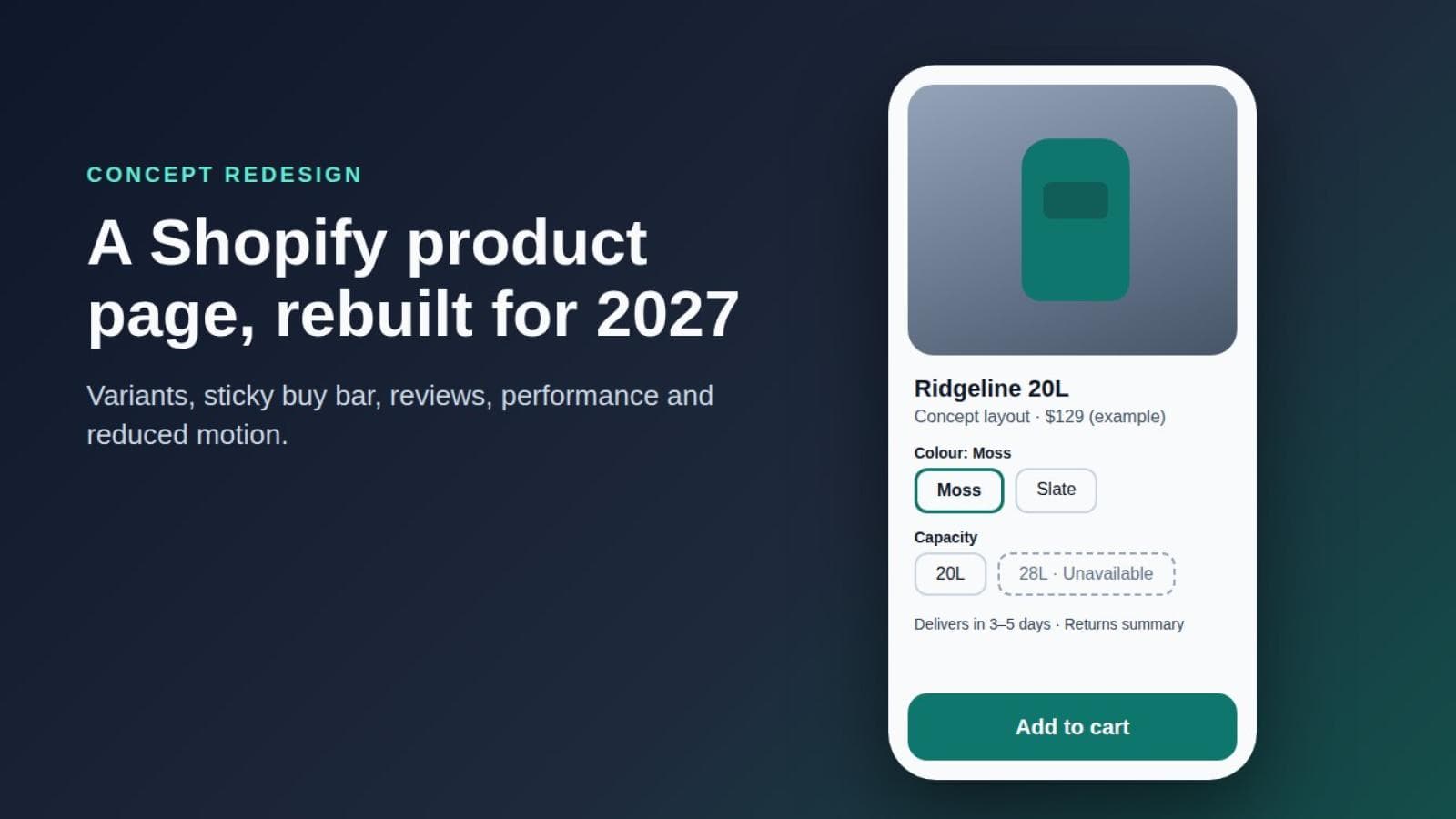 I Redesigned a Shopify Product Page Using 2027 UX Trends. Here's What I Changed